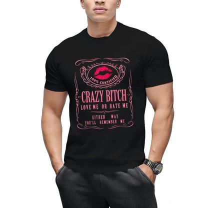 Women's Casual Cotton Short-Sleeve Graphic Tee, Humorous Bold Statement Design