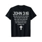 Men's John 3:16 Bible Verse Graphic T-Shirt, 100%25 Cotton Short Sleeve Round Neck Top, Casual Faith-Inspired Streetwear, Fabric