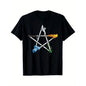 Unisex Pentagram Graphic Print T-Shirt, Casual Streetwear Pagan Wicca Short Sleeve Tee in 100%25 Cotton with Round Neck