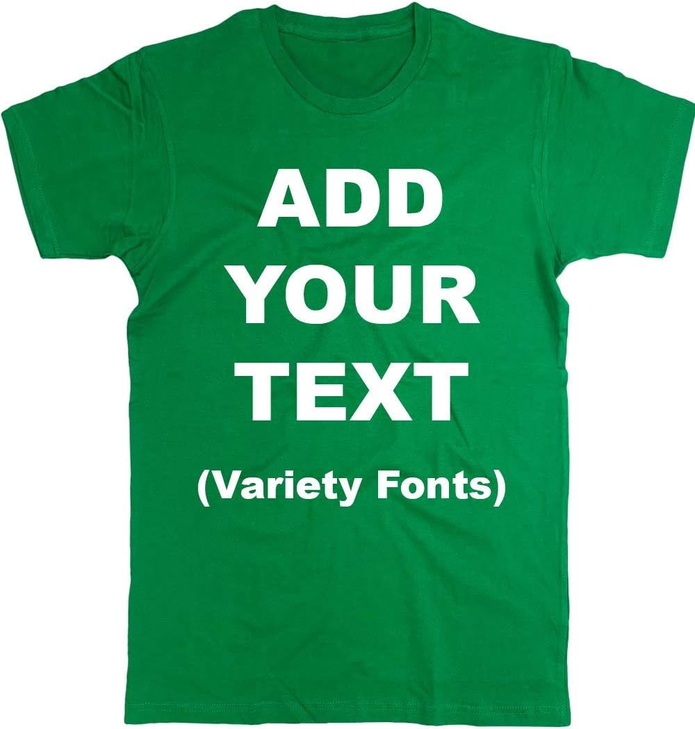 Custom T Shirts Ultra Soft Add Your Text for Men & Women Unisex Cotton T Shirt