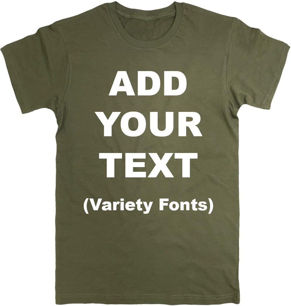 Custom T Shirts Ultra Soft Add Your Text for Men & Women Unisex Cotton T Shirt
