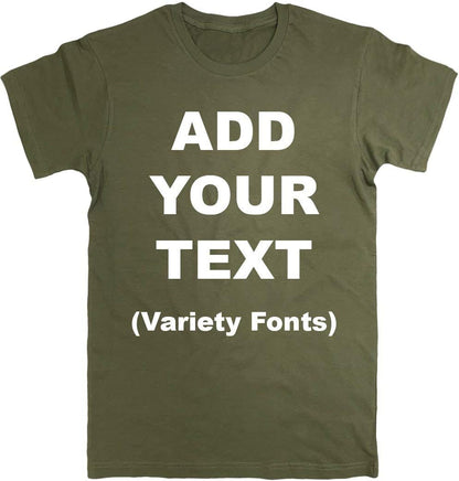 Custom T Shirts Ultra Soft Add Your Text for Men & Women Unisex Cotton T Shirt