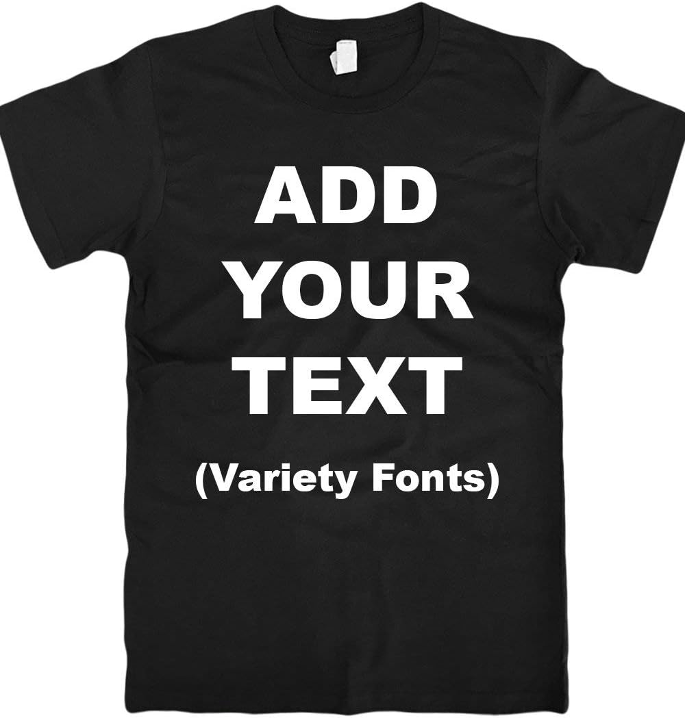 Custom T Shirts Ultra Soft Add Your Text for Men & Women Unisex Cotton T Shirt