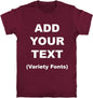 Custom T Shirts Ultra Soft Add Your Text for Men & Women Unisex Cotton T Shirt