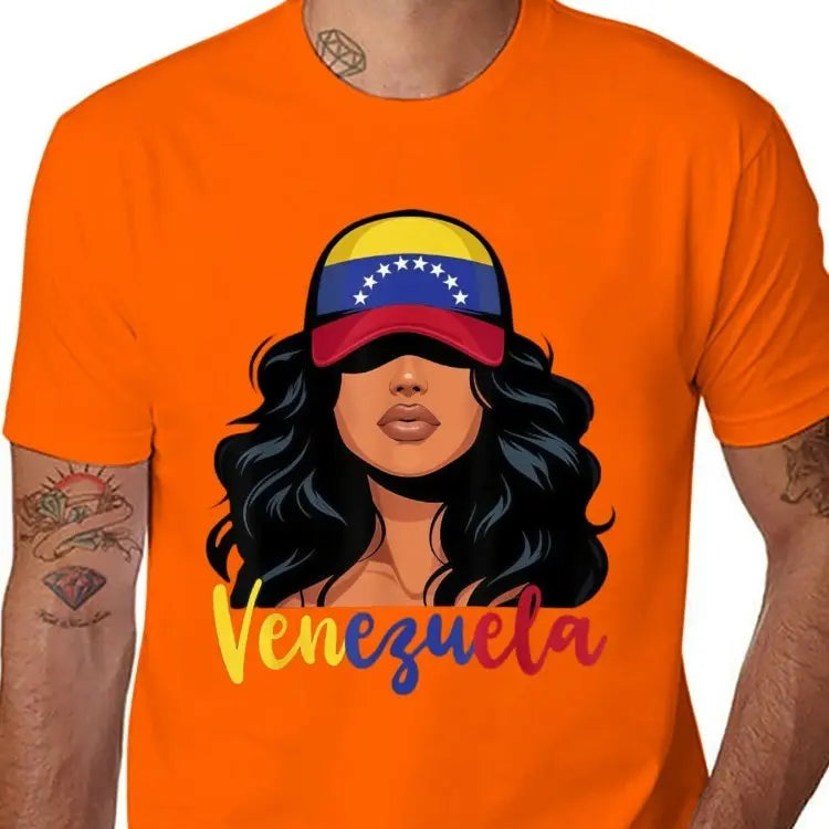 100%25cotton enezuelan Girl Venezuela Flag Proud Venezolana Women T-Shirt