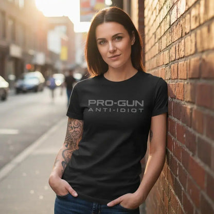 Pro-Gun Anti-Idiot T-Shirt |   Tactical Second Amendment Tee |   Men's Pro-2A Graphic Print Cotton Shirt |   Bold Statement Apparel |   2A Rights Supporter Gift Idea |   Casual Patriotic Wear,washed,Casual Summer T-Shirt with Crew Neck,viral graphic tees