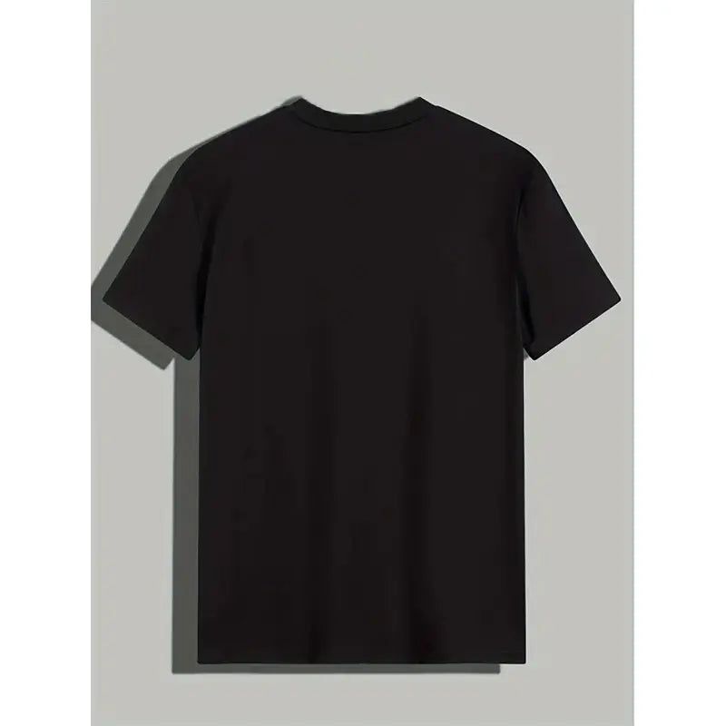 180g[100%25cotton]A Comfortable And Fitting Men'S T-Shirt Featuring a Deer Design - a Casual Black Short-Sleeve Round Neck with Green And Yellow Letters, Perfect for Halloween Or Casual Wear