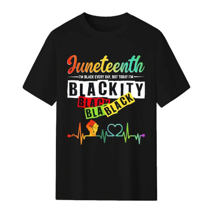 Juneteenth Blackity Heartbeat Black History African America T-Shirt