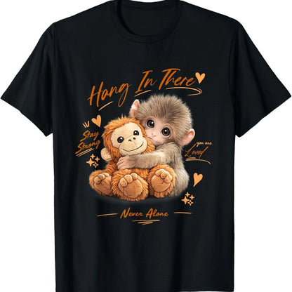 Adorable Cute Baby Monkey Punch Men Women T-Shirt