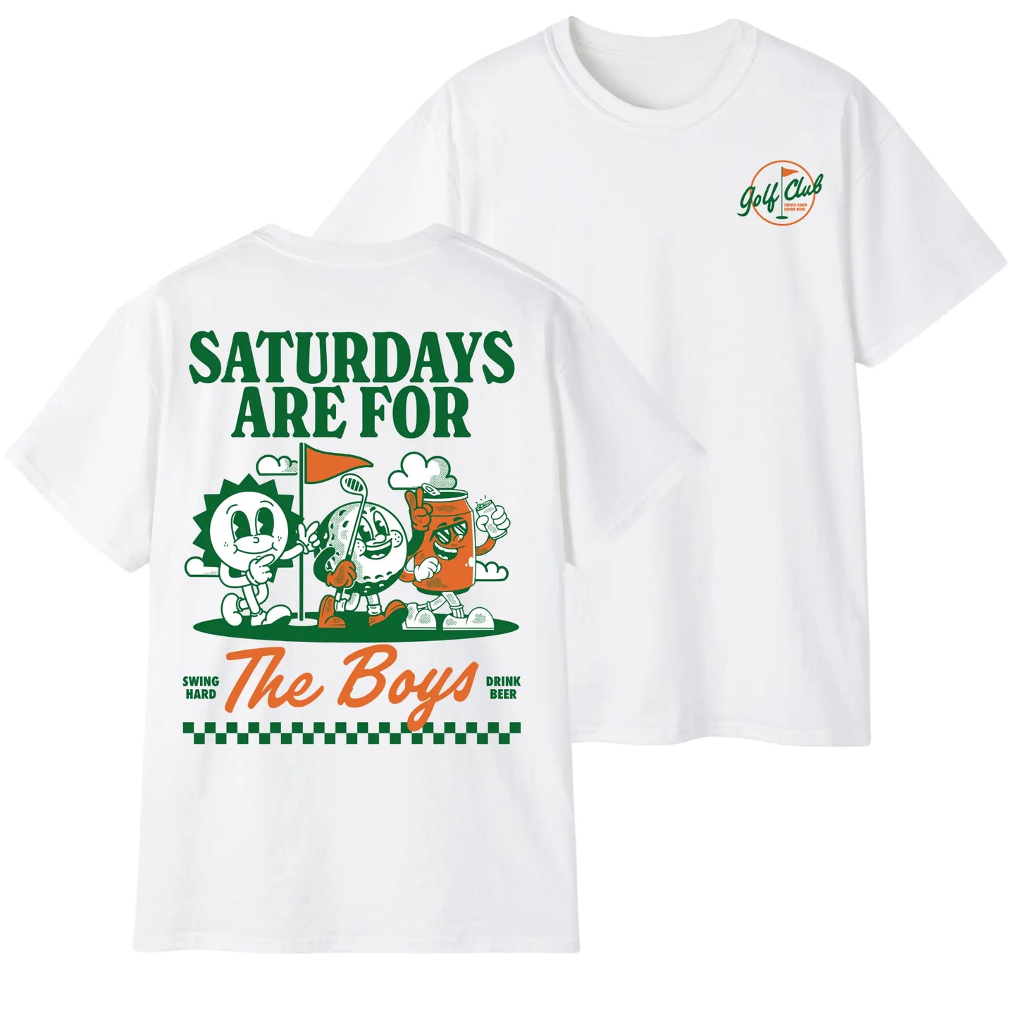Saturdays with the Boys Golf Shirt – Retro Vintage Golf Tee, Golf Gift for Him, Menswear Top, Streetwear TShirt