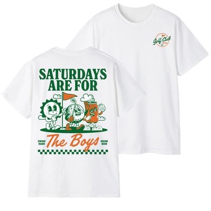 Saturdays with the Boys Golf Shirt – Retro Vintage Golf Tee, Golf Gift for Him, Menswear Top, Streetwear TShirt