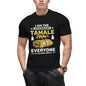 Women's 100%25 Cotton Short-Sleeve Round Neck Tee - Casual, Comfortable, Well-Fit Tropical-Inspired Custom-Printed "I Am the Legendary Tamale Maker" Beach Garment, Breathable Fabric Top for Women's T-Sh