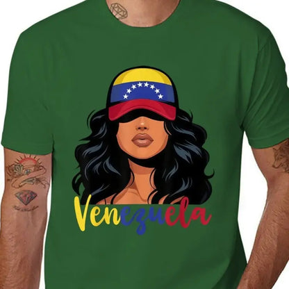100%25cotton enezuelan Girl Venezuela Flag Proud Venezolana Women T-Shirt