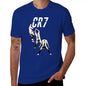 Men's & 's Ronaldo-Inspired CR7 Logo Design T-Shirt - White 'R' & '7' Lettering, Breathable Polyester Knit, Casual Round Neck Short Sleeve Tee for Fans, Casual Attire & Apparel