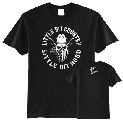 Kingery Little Bit Country Little Bit Hood Black Short Sleeve T-Shirt