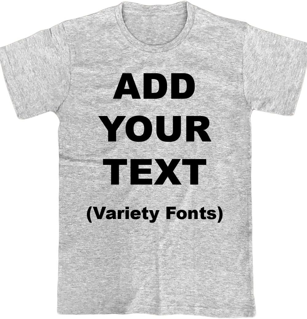Custom T Shirts Ultra Soft Add Your Text for Men & Women Unisex Cotton T Shirt
