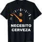 Necesito Cerveza T-Shirt for Men - Comfortable Menswear Top with Beer Gauge Design