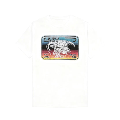 Lazy J Ranch Serape Elevation T-Shirt Cotton Graphic Soft And Comfortable Round Neck t-shirt Black