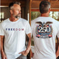 Freedom 250th Anniversary Shirt, USA 250 Years Independence Apparel, 1776–2026 America Anniversary, Patriotic Freedom,Casual Summer T-Shirt with Crew Neck,viral graphic tees
