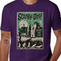 Women's Streetwear Graphic Tee with a Scary House Mystery Cartoon Print, Casual Black Short Sleeve Top