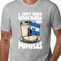Men's Graphic T-Shirt, Casual El Salvador Inspired Horchata & Pupusas Print, Short Sleeve Crew Neck Top
