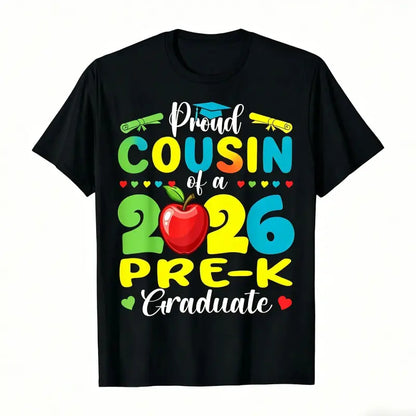 Proud Mommy of 2026 Pre-K Graduate T-Shirt - Casual Round Neck Shirt Suitable for Pre-K Graduation Gift 2026 Themed Apparel Machine Washable for Year-Round Wear for Moms 2026 Summer Short-sleeved Printed T-shirt 180g