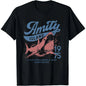 Jaws Amity Island 1975 Unisex Tee, Movie Inspired Gift,  T-Shirt for Film Buffs, Retro Summer Shirt, Vintage Beach Tee