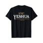 Men's Jesus Hebrew Name T-shirt-Black Gold Scripture Print, Comfortable Fit Short Sleeve Crew Neck, John 14:6 Christian Clothing Casual & Dinner, Casual Wearing T-shirt |   Casual Style |   Summer Clothing