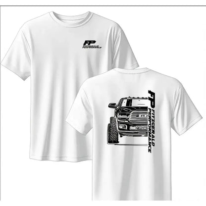 Truck Line Graphic Tee 100%25 cotton – Diesel Mechanic Inspired Top with Lifted Truck Design, Unisex Streetwear, Perfect Gift for Auto Enthusiasts