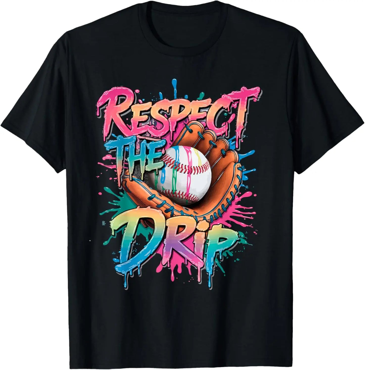 100%25 Cotton Baseball Drip Boys Ice Cream Drip Youth Respect The Drip T-Shirt