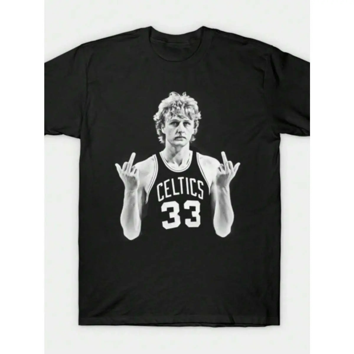 Larry Bird Retro 90s T-Shirt Black Shirt Men's Shirts Vintage Men's Clothing