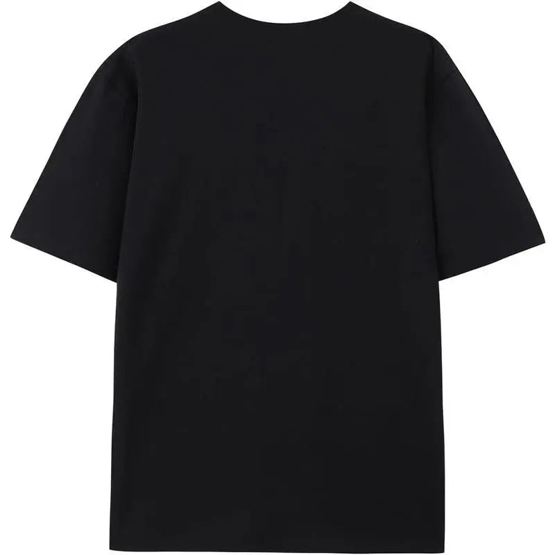Women's Black T-Shirt with Ice Cream Drip Graphic, 100%25 Cotton Casual Streetwear Short Sleeve Top, Shortsleeve