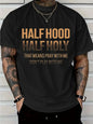 Men's "Half Hood Half Holy Pray with Me Don't Play with Me" Graphic T-Shirt - White with Bold Brown Lettering, Urban Streetwear Statement Tee, 100%25 Cotton Short Sleeve Round Neck Casual Shirt, All-Season Comfort, Machine Washable, Bold Christian Faith A
