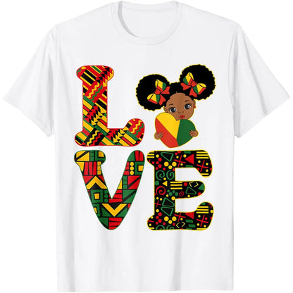 Love Black History Month Strong African T-Shirt
