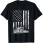 100%25cotton Truck Driver American Flag Trucker Vintage Men Women Gift T-Shirt Menswear Top