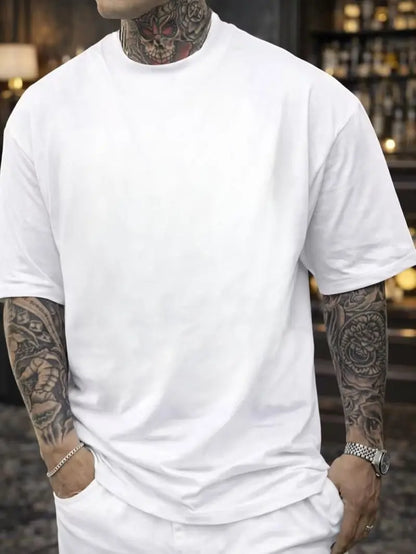 Boy's BRO casual short-sleeved T-shirt, fashionable letter-print round-neck top, soft cotton blend fabric, a comfortable T-shirt suitable for daily wear, street style, lightweight and breathable.