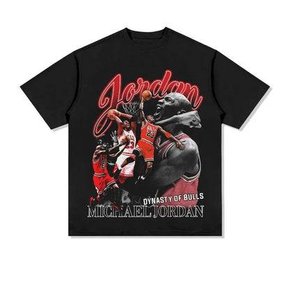 Basketball Legend Michael Jordan Graphic Tee - Vintage Sports Streetwear T-Shirt