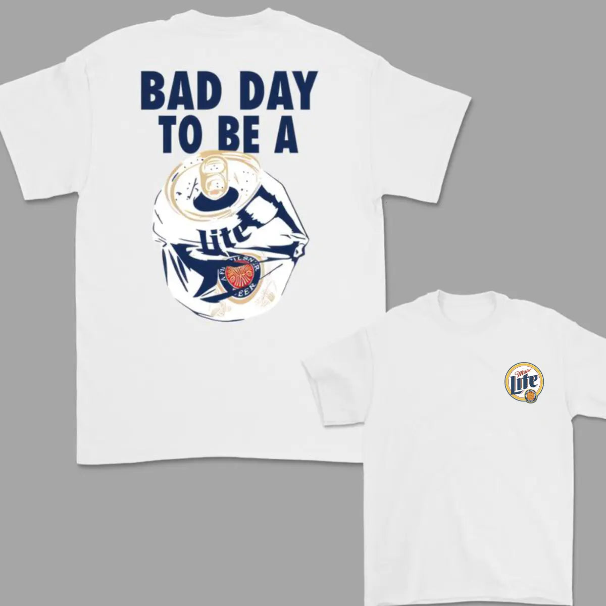 100%25 US Cotton Classic Fit Funny Beer Graphic T-Shirt, Bad Day To Be A Can Drinking Humor Tee, Soft Breathable Party Lifestyle American Fit - KitchenEra, Shortsleeve, Tshirt
