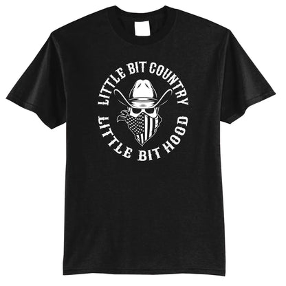 Kingery Little Bit Country Little Bit Hood Black Short Sleeve T-Shirt
