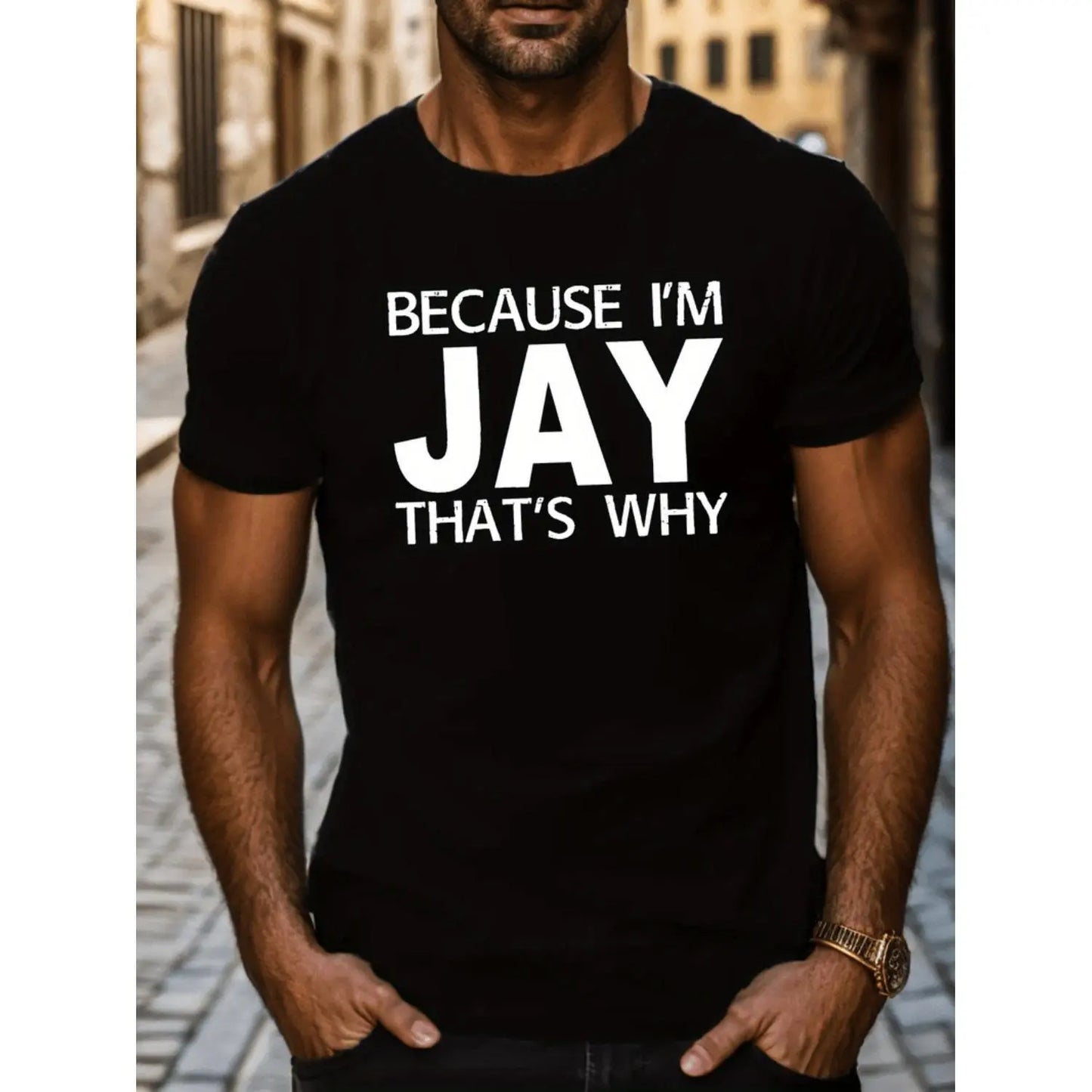 Jay Men's Stylish Short Sleeve T-Shirt For Casual Summer Wear With Comfortable Crew Neck Design