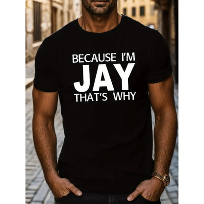 Jay Men's Stylish Short Sleeve T-Shirt For Casual Summer Wear With Comfortable Crew Neck Design