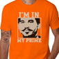 Vintage Tombstone Graphic T-Shirt for Men | Doc Holiday "I'm In My Prime" Print | Relaxed Fit Cotton Streetwear with Shortsleeve Crew Neck