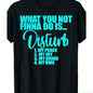 Women's Soft Fitted Vintage Graphic Short-Sleeve Tee - "Don't Disturb My Peace/Happiness/Struggle" Print, Round Neck, Streetwear Top, Casual All-Season Women's T-Shirts