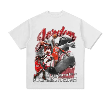 Basketball Legend Michael Jordan Graphic Tee - Vintage Sports Streetwear T-Shirt