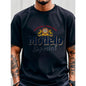 Modelo Especial Beer Logo Graphic T-Shirt - Black Casual Crew Neck Short Sleeve Tee, Super Soft & Breathable Cotton Blend Top, Unisex Streetwear Apparel for Beer Enthusiasts & Drinking Parties, Summer Casual Attire - Perfect Cool & Stylish Gift for M
