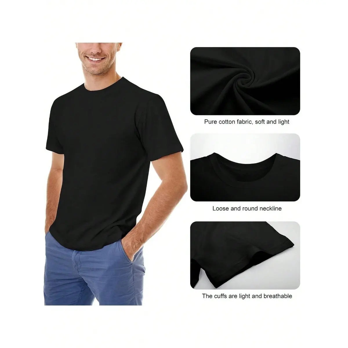 Women's Funny Dabbing Short-Sleeve T-Shirt, Autism Awareness Casual Graphic Design Streetwear, Round Neck Casual Top Gift For Him Black Menswear