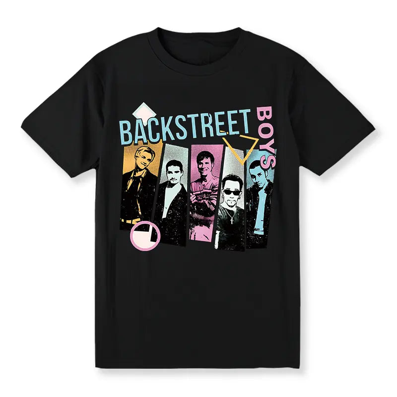 Vintage Backstreet Boys Graphic T-Shirt, Unisex 100%25 Cotton Casual Top, Classic Fit 90s Pop Rock Band Design, Casual T Shirt