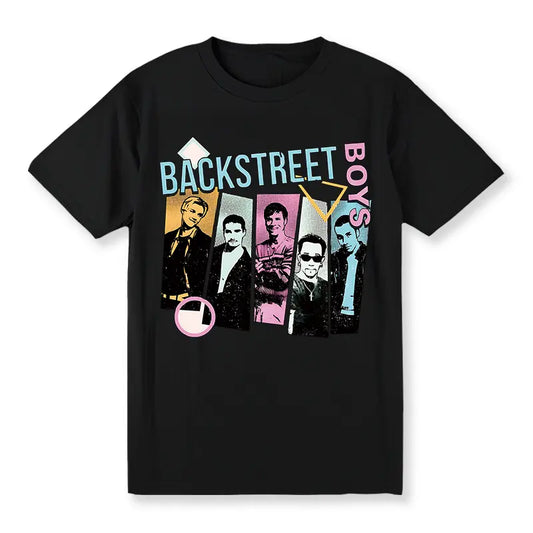 Vintage Backstreet Boys Graphic T-Shirt, Unisex 100%25 Cotton Casual Top, Classic Fit 90s Pop Rock Band Design, Casual T Shirt