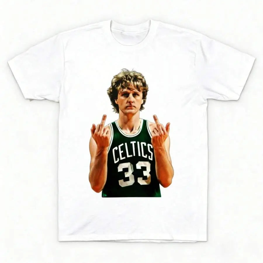Larry Bird Retro 90s T-Shirt Black Shirt Men's Shirts Vintage Men's Clothing