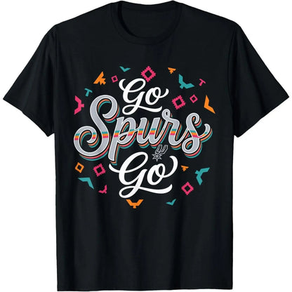 Go Spurs Go Basketball Season Game Day Basketball Fan T-Shirt
